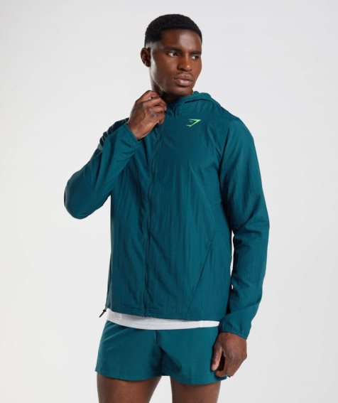 Men's Gymshark Sport Windbreaker Turquoise | CA AD016N